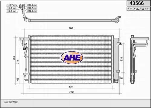 кондензатор, климатизация AHE 43566