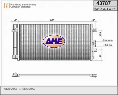 кондензатор, климатизация AHE 43787