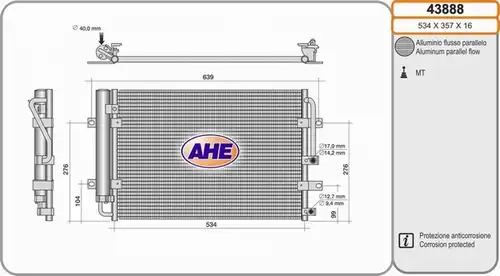 кондензатор, климатизация AHE 43888