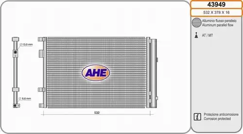 кондензатор, климатизация AHE 43949