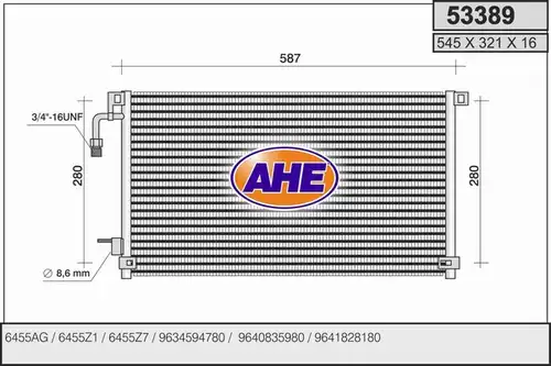 кондензатор, климатизация AHE 53389