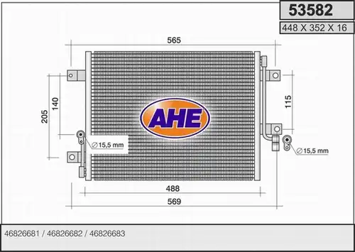 кондензатор, климатизация AHE 53582