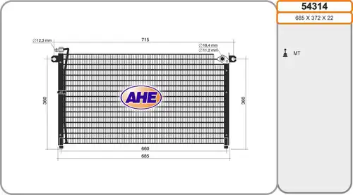 кондензатор, климатизация AHE 54314