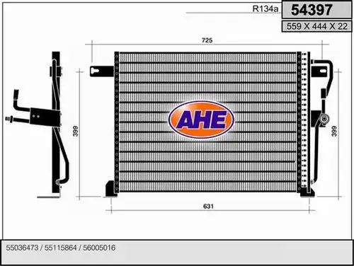 кондензатор, климатизация AHE 54397