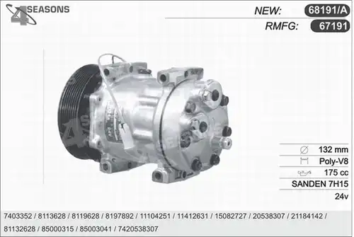 компресор за климатик AHE 68191/A