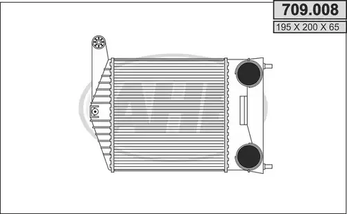 интеркулер (охладител за въздуха на турбината) AHE 709.008