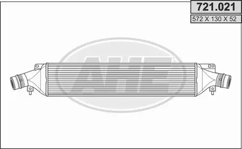 интеркулер (охладител за въздуха на турбината) AHE 721.021