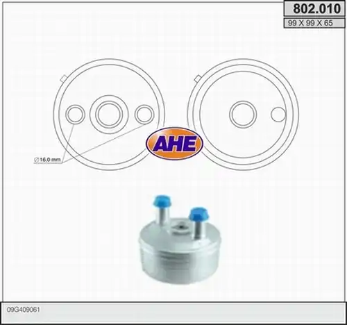 маслен радиатор, двигателно масло AHE 802.010