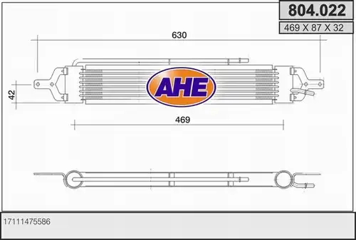 маслен радиатор, двигателно масло AHE 804.022