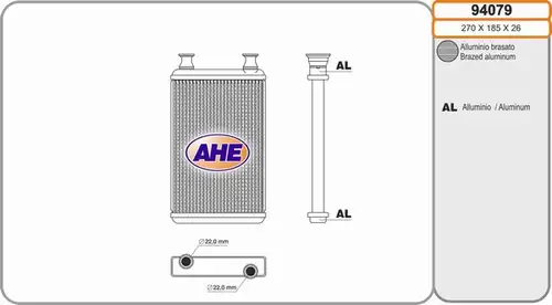 топлообменник, отопление на вътрешното пространство AHE 94079