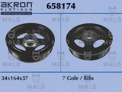 ремъчна шайба, колянов вал AKRON-MALÒ 658174