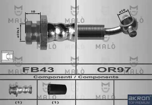 спирачен маркуч AKRON-MALÒ 80578