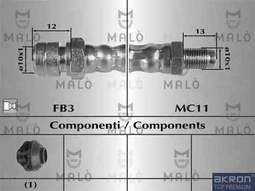 спирачен маркуч AKRON-MALÒ 80591