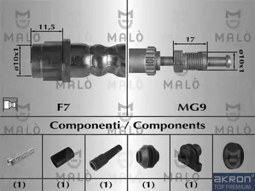 спирачен маркуч AKRON-MALÒ 81028