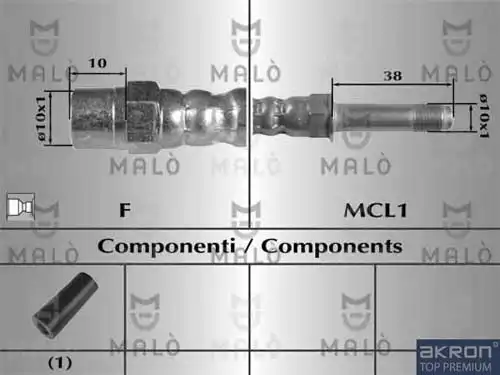 спирачен маркуч AKRON-MALÒ 81029