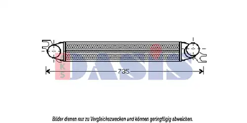 интеркулер (охладител за въздуха на турбината) AKS DASIS 057014N