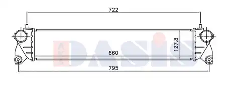 интеркулер (охладител за въздуха на турбината) AKS DASIS 087028N