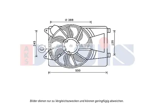 вентилатор, охлаждане на двигателя AKS DASIS 088142N