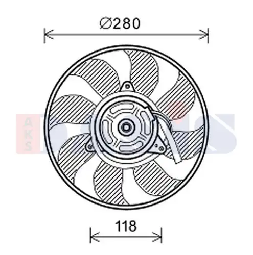 вентилатор, охлаждане на двигателя AKS DASIS 088159N
