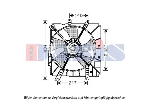 вентилатор, охлаждане на двигателя AKS DASIS 118003N