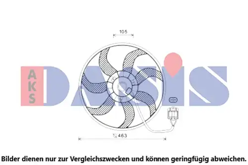 вентилатор, охлаждане на двигателя AKS DASIS 158139N