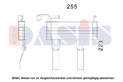 маслен радиатор, двигателно масло AKS DASIS 516018N