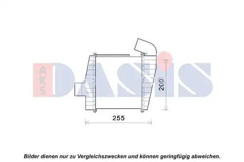 интеркулер (охладител за въздуха на турбината) AKS DASIS 517013N