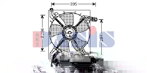 вентилатор, охлаждане на двигателя AKS DASIS 518014N