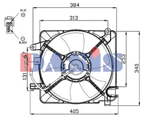 вентилатор, охлаждане на двигателя AKS DASIS 518115N
