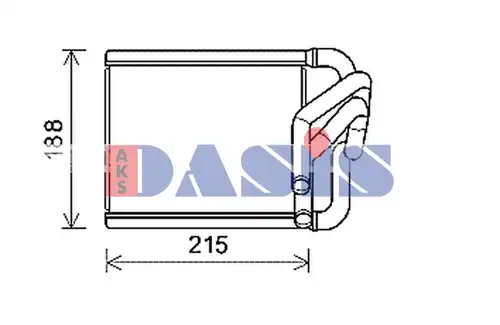 топлообменник, отопление на вътрешното пространство AKS DASIS 519038N