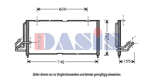 кондензатор, климатизация AKS DASIS 522034N