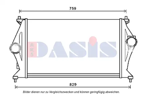 интеркулер (охладител за въздуха на турбината) AKS DASIS 567012N