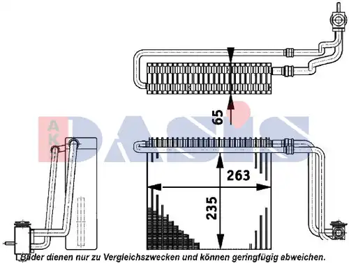 изпарител, климатична система AKS DASIS 820104N