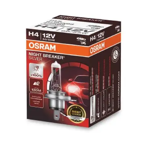 крушка с нагреваема жичка, фар за дълги светлини ams-OSRAM 64193NBS