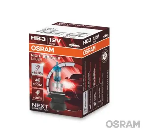 крушка с нагреваема жичка, фар за дълги светлини ams-OSRAM 9005NL