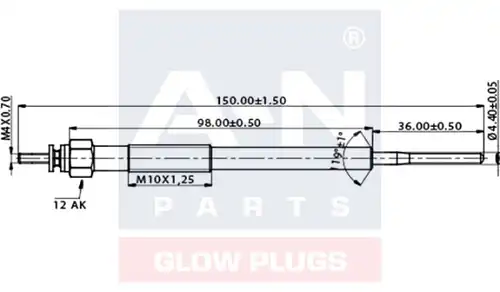 подгревна свещ A-N PARTS A-N137771