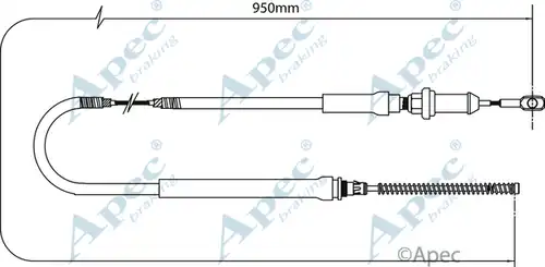 жило за ръчна спирачка APEC CAB1259