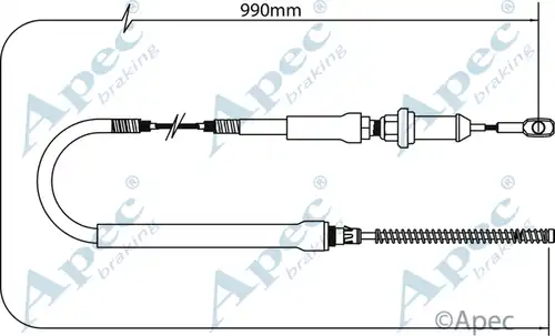 жило за ръчна спирачка APEC CAB1260