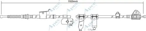 жило за ръчна спирачка APEC CAB1541