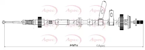 жило за ръчна спирачка APEC CAB1615