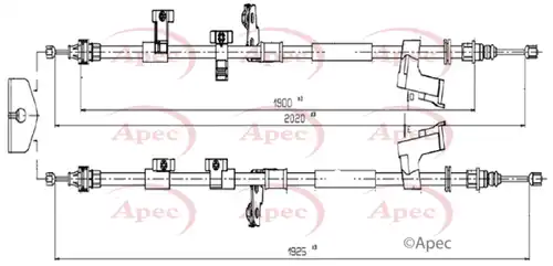жило за ръчна спирачка APEC CAB1631