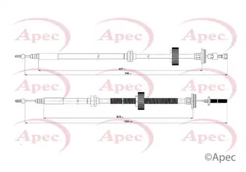 жило за ръчна спирачка APEC CAB1693