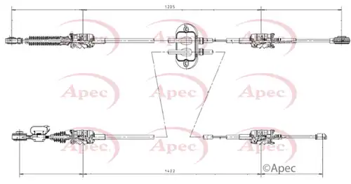 въжен механизъм, ръчна трансмисия APEC CAB7005
