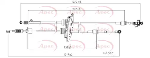 въжен механизъм, ръчна трансмисия APEC CAB7022