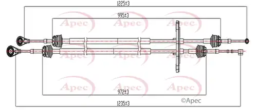 въжен механизъм, ръчна трансмисия APEC CAB7029