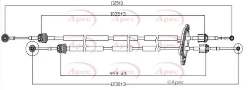 въжен механизъм, ръчна трансмисия APEC CAB7034