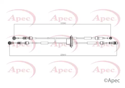 въжен механизъм, ръчна трансмисия APEC CAB7040