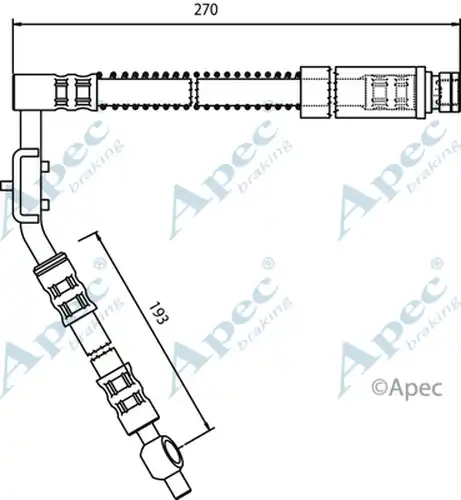 спирачен маркуч APEC HOS3266