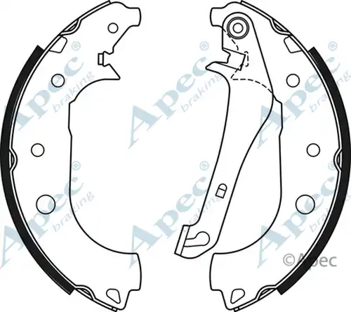 комплект спирачна челюст APEC SHU831