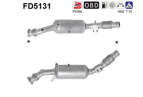 филтър за сажди/твърди частици, изпускателна система AS FD5131